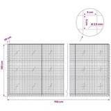  Gabion s žicom debljine 3 5 mm i mrežom 5x5 cm 700x20x150 cm - 20 cm 150 cm 700 cm | shoptok.hr