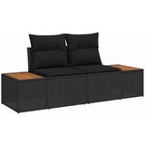  Vrtna sedežna garnitura z blazino 5 pcs Črna Poly ratan, (5000134113) | Shoptok.si