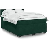  Krevet s oprugama i madracem tamnozeleni 140x190 cm baršunasti | shoptok.hr