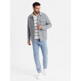 Ombre Men's lightweight fleece jacket with viscose - gray | Eponuda.ba