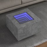 vidaXL Stolić za kavu LED siva boja betona 60x60x40 cm drveni | shoptok.hr