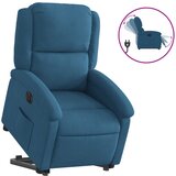 vidaXL Električni naslonjač na podizanje plavi baršunasti | shoptok.hr