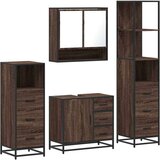 vidaXL 4-dijelni set kupaonskog namještaja boja smeđeg hrasta drveni | shoptok.hr