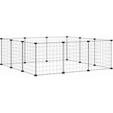  Kavez za kućne ljubimce s 12 panela i vratima crni 35x35 cm čelik | Eponuda.ba