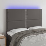  LED uzglavlje sivo 144x5x118/128 cm od umjetne kože | shoptok.hr