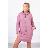 Kesi Dress with tie navy pink Cijene