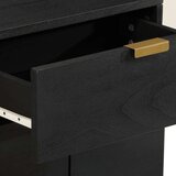 vidaXL Nočna omarica črna 50x33x60 cm Inženirski les | Shoptok.si