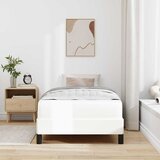  Krevetna konstrukcija Čista bijela 100 x 200 cm tkanina | shoptok.hr