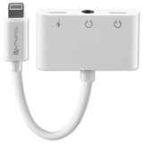 4SMARTS Lightning do 2x Lightning i 3,5 mm AUX bijeli audio i razdjelnik za punjenje | Eponuda.ba