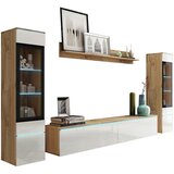 P & B Dnevni Regal Vera, Bela, Barva Hrasta, 4-Delno, Led Cene