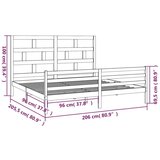  Za krevet od masivne borovine boja meda 200 x 200 cm | shoptok.hr