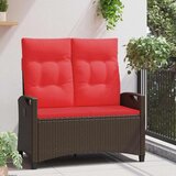  Vrtna klupa Smeđa i crvena 105 x 60 x 112 cm Čelik i poliester - Smeđe-crvena | shoptok.hr