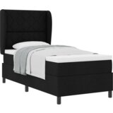  Krevet s uzglavljem i madracem Crn 90x190 cm Tkanina | shoptok.hr