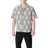 Antony Morato Srajce s kratkimi rokavi RELAXED FIT WITH LOGOED METAL BADGE MMSS00186-FA140280 Črna | Shoptok.si