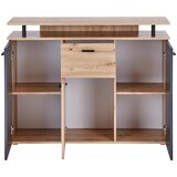 Mömax komoda leon, antracit, barva hrasta | Shoptok.si