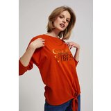 Marisse Blouse With An Inscription And Ties Cene