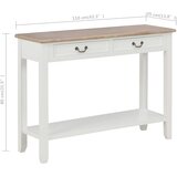  Konzolni stol bijeli 110 x 35 x 80 cm drveni | Eponuda.com