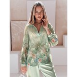 DStreet Koszula damska oversize w kwiaty KWIACYNTA zielona | Shoptok.si