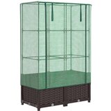 Maison Chic Visoka greda - Greda - Cvetlični Lonec s prevleko za rastlinjak videz ratana 80x40x138 cm, (21790048) | Shoptok.si