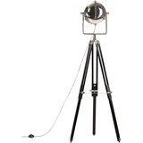  Trinožna stoječa svetilka črna trden mangov les 171 cm | Shoptok.si