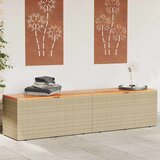  Vrtna kutija za pohranu bež 220x50x54 cm poliratan drvo bagrema | shoptok.hr