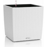 LECHUZA Okrasni lonec CUBE Cottage 30 komplet - Bela Cene