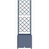  Cvetlično korito z oporno mrežo temno sivo 40x40x136 cm PP, (20601251) | Shoptok.si