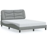 vidaXL Posteljni okvir z vzglavjem svetlo siv 120x200 cm blago | Shoptok.si