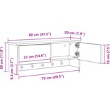  Vješalica za kapute na zidu Beton siva 80 x 20 x 30 cm | shoptok.hr