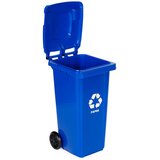  Set od 5 kanti za otpad s kotačima – 5 × 120 L (plava, zelena, žuta, crna, smeđa) | shoptok.hr