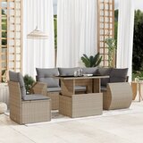 Maison Chic Seti vrtnega pohištva - Vrtna garnitura - Vrtni pohištvo set 6-delna z blazinami bež poli ratan, (21803903) | Shoptok.si