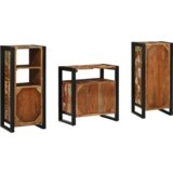 vidaXL Komplet pohištva za kopalnico 3 pcs Trden recikliran les | Shoptok.si