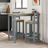 Furnova Barski stoli 2 kosa siva trdna borovina, (21955484) | Shoptok.si