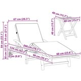 vidaXL sončni ležalniki 2 kosi z blazinami in mizo Rjava Trden les akacije, zložljiv sončni ležalnik z kolesi in blazino Rjava Trden les akacije | Shoptok.si