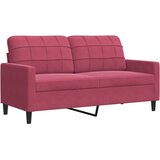  3-dijelni set sofa s jastucima crvena boja vina baršunasti | shoptok.hr