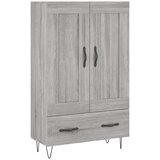 vidaXL Visoka omara siva sonoma 69,5x31x115 inženirski les | Shoptok.si
