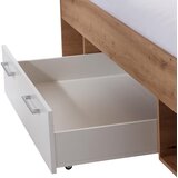 Modern Living Postelja Box, Bela, Barva Hrasta, 90x200 | Shoptok.si