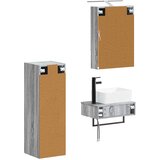  Set ormarića za kupaonicu 4 pcs Siva Sonoma 50 x 14,5 x 70 cm | shoptok.hr