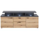 Mömax tv-element cadix, antracit, barva hrasta | Shoptok.si
