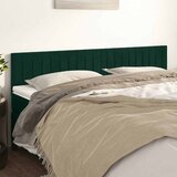  Uzglavlja tamnozelena 200x5x78/88 cm baršunasta | shoptok.hr