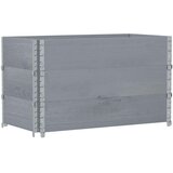  Okviri za palete 3 kom sivi 100 x 50 cm od masivne borovine | shoptok.hr