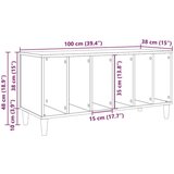 Ormarić za gramofone staro drvo 100x38x48 cm konstruirano drvo | shoptok.hr