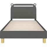  Otroški posteljni okvir z vznožjem Temno siva 90 x 200 cm blago, (5000104779) | Shoptok.si