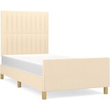 Okvir za krevet bez madraca krem 100 x 200 cm od tkanine | shoptok.hr