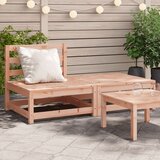 vidaXL Vrtna sofa bez naslona za ruke s tabureom masivna duglazija | shoptok.hr