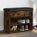  Klupa za cipele boja dimljenog hrasta 62x32x50 cm drvena | shoptok.hr