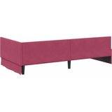  Kutni okvir kreveta Vinska crvena 90 cm x 190 cm Baršun | shoptok.hr