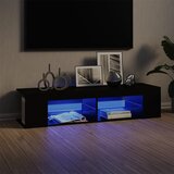 TV ormarić s LED svjetlima crni 135 x 39 x 30 cm | shoptok.hr