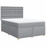  Krevet box spring s madracem svjetlosiva 160x200 cm tkanina Slike