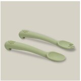 Interbaby silikonski set pribora za jelo Olive Green | shoptok.hr